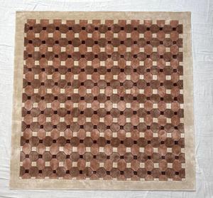 Alfombra de Lana y Seda 100% Hecha a Mano con Diseño Floral Irregular y Redondo para Sala de Estar, Dormitorio, Habitación Infantil y Uso en el Automóvil - Product Image 6