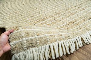 Handwoven Wool Check <b>Rug</b> Custom Design Wholesale Bulk for Hotel Living Room Home Decor - Product Image 3