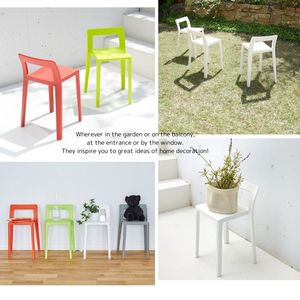 Chaises de salle à manger style minimaliste japonais PP & fibre de verre pour enfants pour décoration intérieure école appartement parc maison bar atelier bureau - Product Image 4