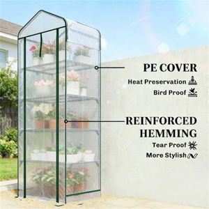 Serre portable blanche pour plantes, petite serre pour usage en jardin - Product Image 4