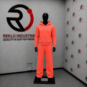Conjunto de chándal con detalles de coral para hombre, sudadera con capucha y cremallera completa y pantalones, ropa casual de calle, traje de jogging, ropa deportiva premium personalizada al por mayor - Product Image 3