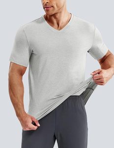 Camisa Casual de Manga Corta con Cuello en V para Hombre, Tela de Algodón Suave, Ligera, Transpirable, Ecológica, de Secado Rápido, Corte Ajustado, para Uso Diario - Product Image 3