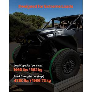 Kit de fixation de remorque de type chock pour voitures, VTT, UTV, charge de travail de 4380 lb, résistance à la rupture de 1460 lb, accessoires de contrôle de la cargaison - Product Image 3