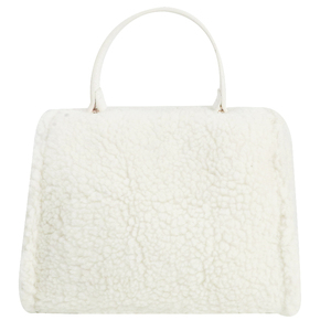 Lightweight Faux Sheepskin Handwoven Women's Handbag with <b>Mini</b> Wallet Plush Shoulder Bag - Product Image 3