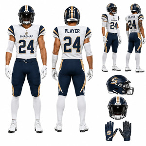 Conjunto de Uniforme de Fútbol Americano Personalizado |   Uniforme de Fútbol Personalizado con Camiseta y Pantalones |   Uniformes de Fútbol para Jóvenes y Adultos - Product Image 4