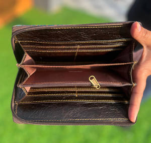 Cheveux de qualité supérieure sur la peau en cuir sculpté pochette coque de téléphone à la mode vert Western en relief Design vente chaude élégant portefeuille pour femmes - Product Image 6