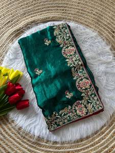Luxury Velvet Embroidered <b>Saree</b> <b>Blouse</b> For Women Designer Heavy Work <b>Blouse</b> Party Wear Wedding Ethnic Collection - Product Image 3