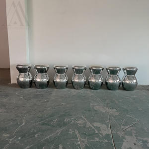 Mesa de Bar Larga y Estrecha de Diseño Arqueado con Patas de Fibra de Vidrio y Mármol Sintético Verde de Lujo, Mostrador de Recepción Comercial, Consola Alta para Hotel o Club - Product Image 5