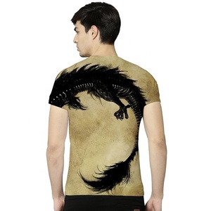 Camiseta de Manga Corta Transpirable de Poliéster/Algodón con Patrón de Letras de Color Personalizado para Hombre - Product Image 3