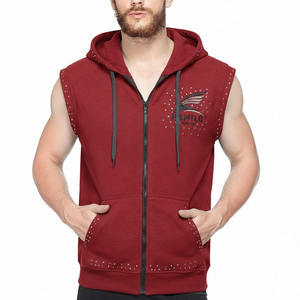 Sudadera sin Mangas Ligera de Algodón 100% para Hombre, Estilo Deportivo, la Más Vendida, para Fitness Muscular, Básica, Mezcla de Algodón - Product Image 2