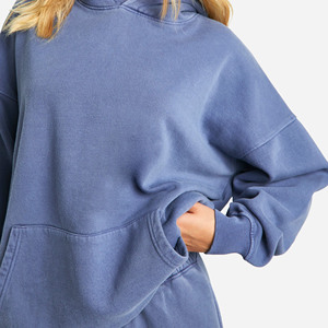 Conjunto de Sudadera con Capucha y Pantalones Cortos para Mujer, Tallas Grandes, MOQ Bajo, Último Diseño, Algodón, Tendencia 2025 - Product Image 4