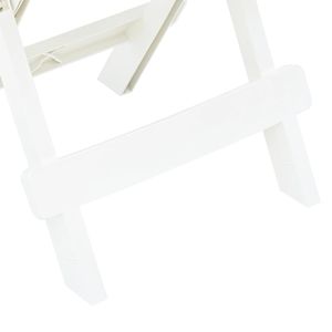 Petite table de bistrot pliable en plastique blanc pour utilisation en extérieur dans le jardin - Product Image 5