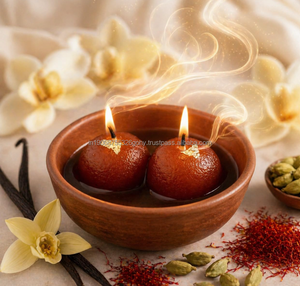 Bougie artisanale Gulab Jamun, bougie décorative en forme de bonbon indien, cadeau de retour pour mariage ou Diwali - Product Image 2