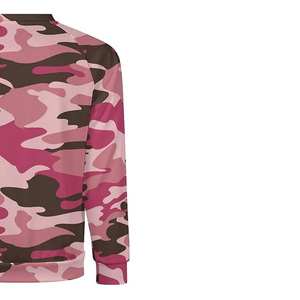 Sweat-shirt à col rond en molleton tricoté camouflage moderne pour hommes et femmes, pull élégant avec logo personnalisé pour un style décontracté urbain - Product Image 4