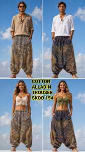 Pantalones Baggy de Lona de Algodón para Hombre, Estilo Aladdin, Cintura Alta, Suaves, Transpirables, Ecológicos, Casuales, para Yoga, Elásticos - Product Image 2