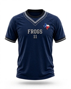 Maillot de sport personnalisé par sublimation, uniforme d'équipe Frogs, chemise athlétique à col en V, vêtements de football respirants et à séchage rapide - Product Image 1
