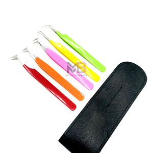 Nouvelles pinces à épiler de haute qualité pour cils, en acier inoxydable, multicolores, à pointe fine. - Product Image 2