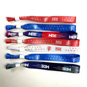 Bracelets en tissu promotionnels personnalisés à faible MOQ, bracelets de main personnalisés pour le personnel, bracelets en polyester, bracelets souples écologiques à usage unique - Product Image 5