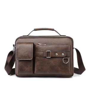 Luxury Brown <b>Leather</b> Travel Bag with Premium Finish and Strong Carry Handles Fashion Vintage <b>Leather</b> Messenger Shoulder Bag - Product Image 2