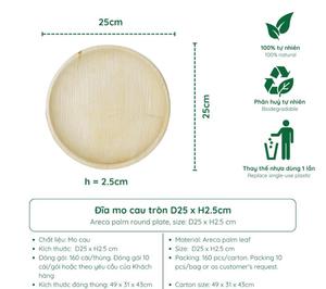 Divided Palm Leaf Meal Tray Eco Friendly <b>Disposable</b> Sectional <b>Plate</b> - Macy - Product Image 1