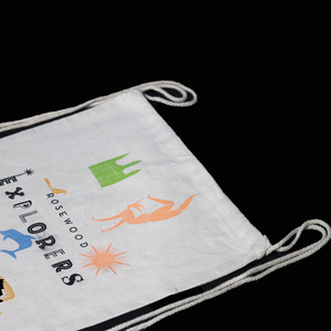 ถุงช้อปปิ้งผ้าฝ้ายพิมพ์ลายคุณภาพสูง 100% พร้อมเชือกผูกแบบกำหนดเองได้ ดีไซน์สวยงาม ราคาดีที่สุด ส่งออกจากอินเดีย - Product Image 4