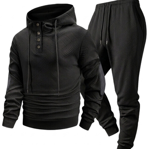 Conjunto de Sudadera con Capucha y Pantalones Deportivos Casuales para Hombre, Traje Deportivo de Dos Piezas a Juego, Ropa Cómoda y a la Moda - Product Image 2