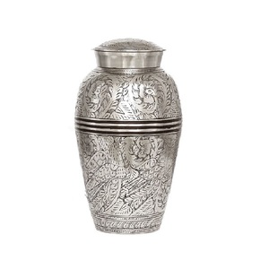 Elegant Metal Urn With Detailed Craftsmanship and Polished Finished for Honouring Loved Ones <b>Ashes</b> <b>Keepsake</b> Cremation Urns - Product Image 3