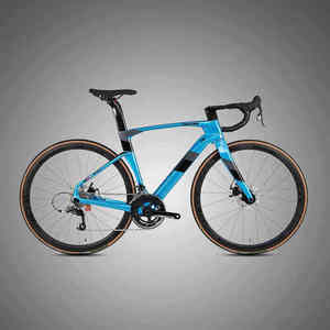 Bicicleta de Carretera de Fibra de Carbono de Grado Industrial, 22 Velocidades, Ligera, Horquilla de Aluminio Azul, OEM ODM - Product Image 1