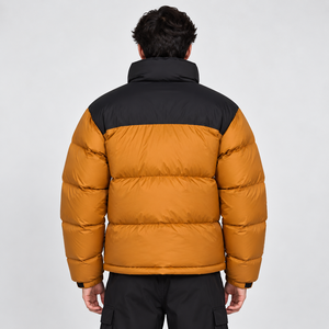 Custom Men's Puffer Jacket <b>Waterproof</b> Windproof <b>Padded</b> Winter <b>Coat</b> Stand Collar Insulated Bubble Jacket OEM - Product Image 3