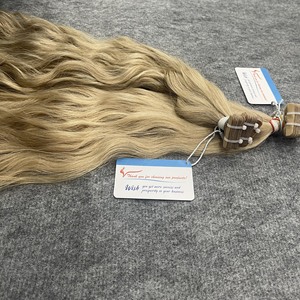 Extensions de cheveux naturelles ondulées à bandes adhésives, très tendance, diverses couleurs, prêtes à être expédiées, 100% cheveux humains vietnamiens de haute qualité - Product Image 3