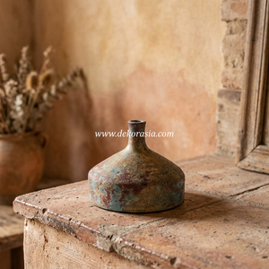 Maceta de Cerámica Rústica de Terracota Sata con Cuello Pequeño, Florero de Mesa, Exportador Mayorista - Product Image 3