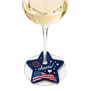 Custom Embroidered Wine Glass Stem Tag Fabric Drink Marker Charm Personalized <b>Name</b> Tag for Stemware Wholesale OEM Party Gift - Product Image 3