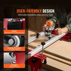 Carrello portatile da 60 pollici per fresatura del legno fai-da-te con sistema di controllo NC Studio e jig regolabile per la riallineamento di lastre di legno - Product Image 3