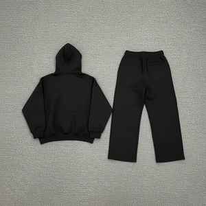 Conjunto Deportivo de Invierno para Hombre, Sudadera con Capucha y Pantalones de Chándal, Mezcla de Poliéster y Algodón Transpirable, Estampado - Product Image 5