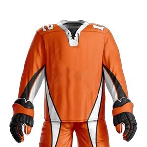 Uniforme de Hockey sobre Hielo de Primera Calidad, Atlético, de Poliéster Transpirable, con Estampado Digital Sólido, Reforzado en la Parte Delantera, con Impresión Sublimada - Product Image 3