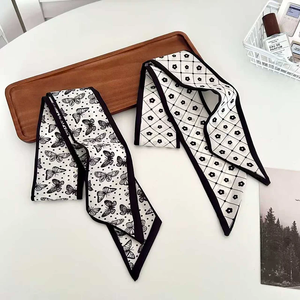 Square Silk Fashion Chain Key Tassel Scarf Versatile Neckerchief Hair Band Bag Strap Ribbon <b>Accessory</b>-Skin-Friendly & Durable - Product Image 3