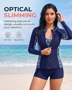 Custom Women's Rash Guard 230g Heat-Transfer Printed Long Sleeve <b>Compression</b> Quick Dry Waterproof Spandex Anti-Rip for Grappling - Product Image 5