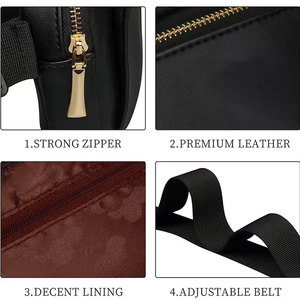 Fashion PU Camouflage Hunting Waist Bag Arcuate Shoulder Strap Zipper Closure Unisex Crossbody Belt Bag Travel Hiking Running - Product Image 3