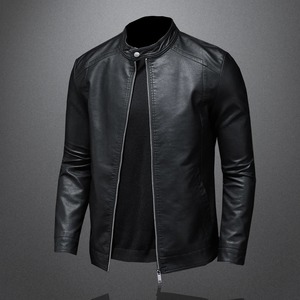 Nouvelle tendance mode automne-hiver 2026 : Veste en cuir PU couleur unie pour homme, décontractée, ample et confortable, grandes tailles - Product Image 2
