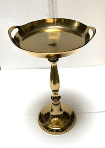 Mesa de aluminio de gran tamaño con acabado dorado y martillado Diseño único Mesa auxiliar para sala de estar - Product Image 6