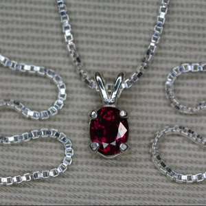 Certified Natural <b>Ruby</b> Pendant Sterling Silver Oval Cut Real Genuine July Birthstone Jewelry Gift For Her Elegant Fine Jewelry - Product Image 1