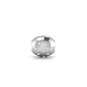 Pendentif en forme de boule dorée avec zircon rond taille brillant pour femme, bijoux fins fabriqués à partir d'argent recyclé - Product Image 5