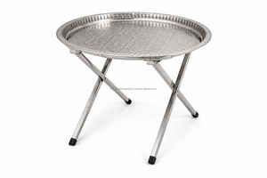 Bandeja de Té Dorada Casablanca, Plegable, de Acero Inoxidable, Mesa Tradicional para Sala de Estar - Product Image 2