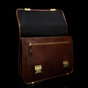 Contemporary Slim Leather Briefcase for Men Business Laptop <b>Bag</b> Lightweight Office <b>Work</b> <b>Bag</b> Custom Logo OEM ODM Wholesale - Product Image 3