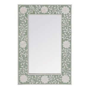 Marco de espejo con incrustaciones de hueso tradicionales, hecho a mano, decoración de pared para interiores modernos y clásicos. - Product Image 4