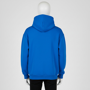 Sudadera con Capucha Negra para Hombre, Talla Grande, Algodón French Terry, Diseño con Estampado Trasero, Estilo Casual Otoñal - Product Image 4