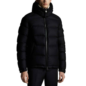 Casual <b>Men</b> <b>Puffer</b> <b>Jacket</b> Black Winter Custom Logo Adjustable Hood Waterproof Breathable Eco-Friendly Quick Dry <b>Jacket</b> - Product Image 1