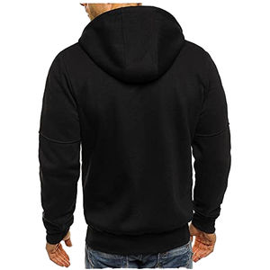 Sweat à capuche zippé surdimensionné de haute qualité pour homme, uni et épais, avec logo personnalisé - Product Image 3