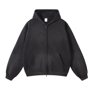 Sudadera con Capucha Unisex para Niños y Niñas, con Cierre, Manga Larga, Color Sólido, Estilo Casual Elegante, con Logotipo Personalizado, Venta al Por Mayor - Product Image 5