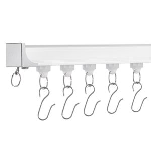 Sistema di binari per tende a soffitto da 8,9 piedi/2,7 metri con binario scorrevole per tende a parete/divisorio, certificato CE - Product Image 4